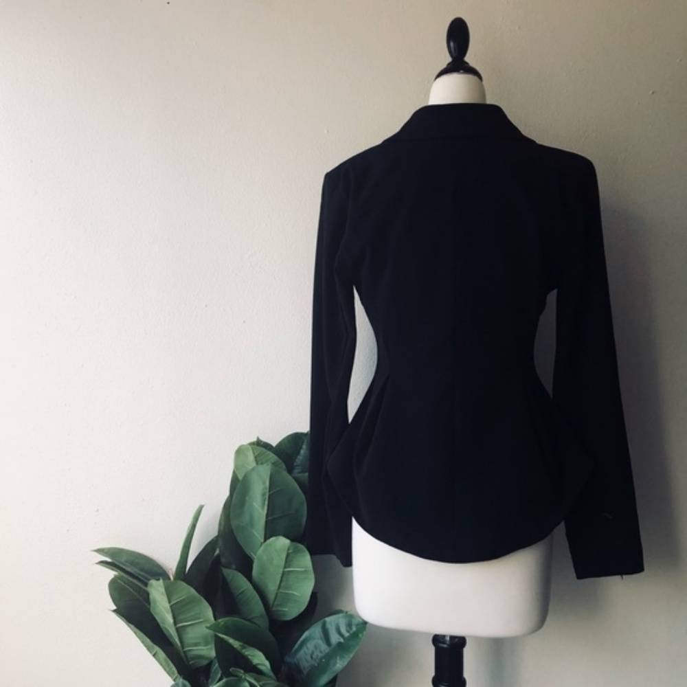LAST ONE! Peplum Button Blazer in Black - Picture 3 of 4